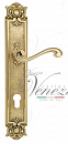 Дверная ручка Venezia "VIVALDI" CYL на планке PL97 полированная латунь