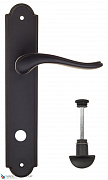 Дверная ручка на планке Fratelli Cattini "LAVERA" WC-2 PL257-NM матовый черный