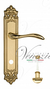 Дверная ручка Venezia "ALESSANDRA" WC-2 на планке PL96 полированная латунь