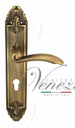 Дверная ручка Venezia "VERSALE" CYL на планке PL90 матовая бронза