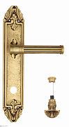 Дверная ручка Venezia "IMPERO" WC-4 на планке PL90 французcкое золото + коричневый