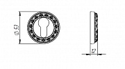 Накладка под цилиндр ET MT OS-9 античное серебро