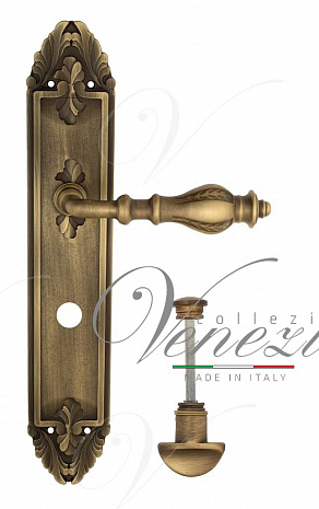 Дверная ручка Venezia "GIFESTION" WC-2 на планке PL90 матовая бронза