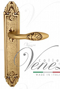Дверная ручка Venezia "CASANOVA" на планке PL90 французское золото + коричневый