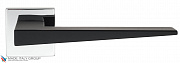 Дверная ручка Venezia Unique "PHILIP" полированный хром / черный (мягкое покрытие)