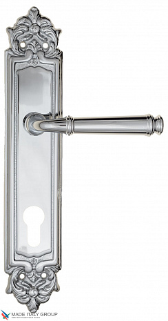 Дверная ручка на планке Fratelli Cattini "FARFALLA" CYL PL96-CR полированный хром