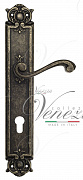 Дверная ручка Venezia "VIVALDI" CYL на планке PL97 античная бронза