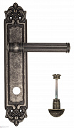 Дверная ручка Venezia "IMPERO" WC-2 на планке PL96 античное серебро