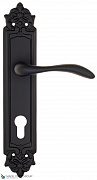 Дверная ручка на планке Fratelli Cattini "LUCCIA" CYL PL96-NM матовый черный