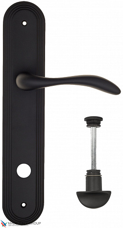 Дверная ручка на планке Fratelli Cattini "LUCCIA" WC-2 PL288-NM матовый черный