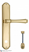 Дверная ручка Venezia "CALLISTO" WC-2 на планке PL02 полированная латунь