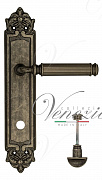 Дверная ручка Venezia "MOSCA" WC-2 на планке PL96 античное серебро