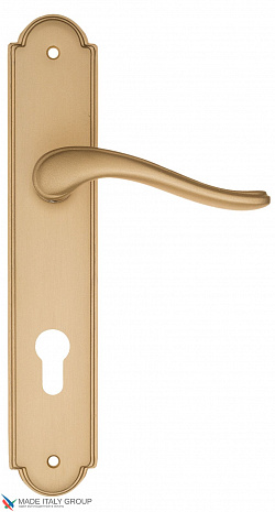 Дверная ручка на планке Fratelli Cattini "LAVERA" CYL PL257-BS матовая латунь