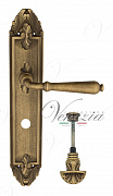 Дверная ручка Venezia "CLASSIC" WC-4 на планке PL90 матовая бронза