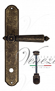 Дверная ручка Venezia "CASTELLO" WC-2 на планке PL02 античная бронза