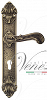 Дверная ручка Venezia GIULIETTA CYL на планке PL95 матовая бронза