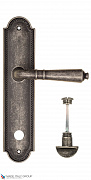 Дверная ручка на планке Fratelli Cattini "TOSCANA" WC-2 PL248-IA античное серебро