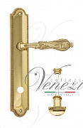 Дверная ручка Venezia "MONTE CRISTO" WC-2 на планке PL98 полированная латунь