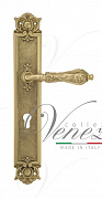 Дверная ручка Venezia "MONTE CRISTO" CYL на планке PL97 полированная латунь