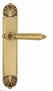 Дверная ручка Venezia "CASTELLO" на планке PL87 французское золото + коричневый