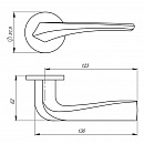 Ручка раздельная FLAME URS CP-8 Хром