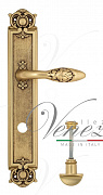 Дверная ручка Venezia "CASANOVA" WC-2 на планке PL97 французское золото + коричневый