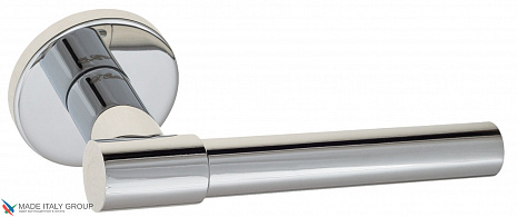 Дверная ручка на круглом основании Fratelli Cattini "UNA" 7FS-CR полированный хром