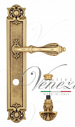 Дверная ручка Venezia "ANAFESTO" WC-4 на планке PL97 французское золото + коричневый