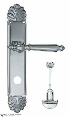 Дверная ручка Venezia "PELLESTRINA" WC-2 на планке PL87 полированный хром