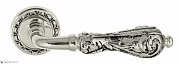 Дверная ручка Venezia "MONTE CRISTO" D2 натуральное серебро + черный