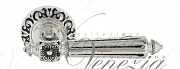 Дверная ручка Venezia "CASTELLO" D4 натуральное серебро + черный