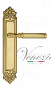 Дверная ручка Venezia "MOSCA" на планке PL96 полированная латунь