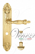 Дверная ручка Venezia "OLIMPO" WC-2 на планке PL90 полированная латунь
