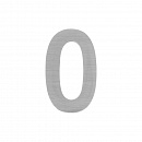 Цифра "0" самоклеящаяся SS304 (50х30) (FUARO) SSC сатинированный хром
