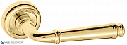 Дверная ручка на круглом основании Fratelli Cattini "FARFALLA" D1-OLV полированная латунь