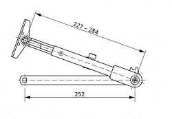 Комплект стандартных рычажных тяг с ФОП для доводчиков G-U OTS 510/OTS 530, цвет - белый.