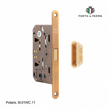 Защелка врезная магнитная под фиксатор  PORTA DI PARMA Polaris Матовый кофе