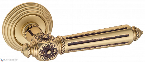 Дверная ручка Venezia "CASTELLO" D8 французское золото + коричневый