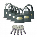 Замки навесные Apecs PD-01-63 (6Locks+5Keys)