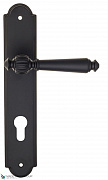Дверная ручка на планке Fratelli Cattini "MARANI" CYL PL257-NM матовый черный