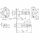 Ручка защелка 6082 SN-P (без фик.) мат. никель
