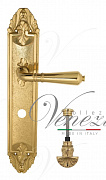 Дверная ручка Venezia "VIGNOLE" WC-4 на планке PL90 полированная латунь