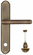 Дверная ручка Venezia "EXA" WC-4 на планке PL02 матовая бронза