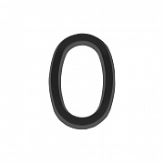 Цифра "0" самоклеящаяся ABS (50х37) (FUARO) BL черный