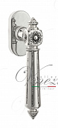 Ручка оконная Venezia "CASTELLO" FW натуральное серебро + черный