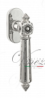 Ручка оконная Venezia "CASTELLO" FW натуральное серебро + черный