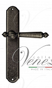 Дверная ручка Venezia "PELLESTRINA" на планке PL02 античное серебро