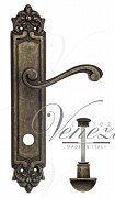 Дверная ручка Venezia "VIVALDI" WC-2 на планке PL96 античная бронза