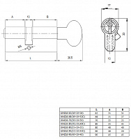 Цилиндровый механизм KALE KILIT 164GM-90(35+10+45C)-C-BP-3KEY-STB 164GM000034