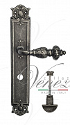 Дверная ручка Venezia "LUCRECIA" WC-2 на планке PL97 античное серебро
